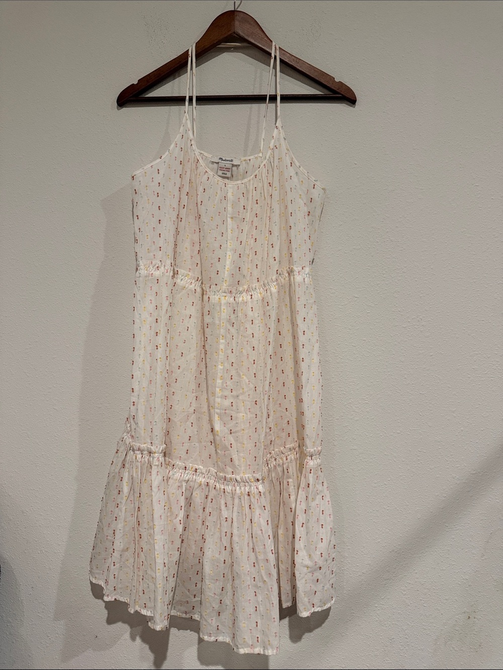 Madewell Cream Eyelet Strapless Midi Sundress - Picture 2 of 10